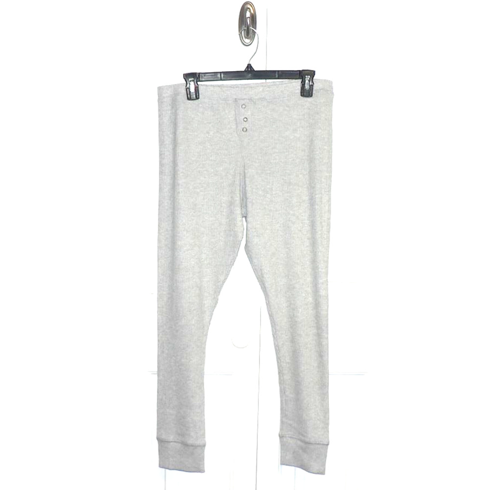 Free Press Women's‎ Faux Fly Rib Knit Pajama Lounge Pants in Grey Large $20